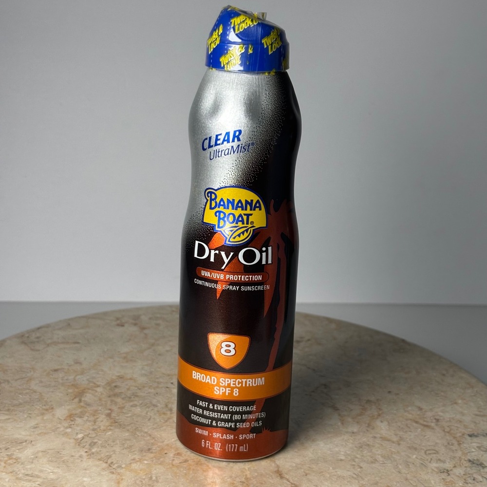 Banana Boat Dry Oil UltraMist Sunscreen 6oz SPF 8 Broad Spectrum Spray